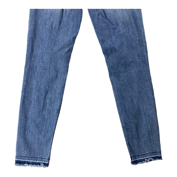 Judy Blue Jeans Womens 5 (27x25.5) Skinny Fit Distressed Crop Raw Hem - Picture 11 of 13